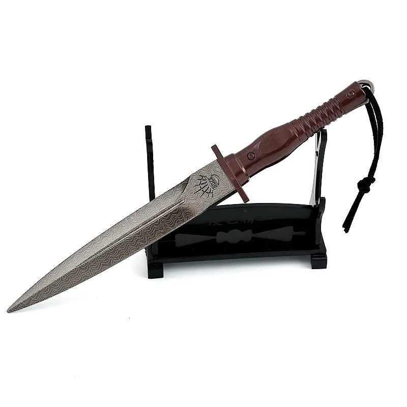 21 centimetri interamente in metallo coltello d'assalto portachiavi arena breakout gioco periferico artigianato ornamento arma modello da collezione per i regali di Natale