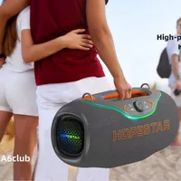 HOPSERA A6club Big Mac Bluetooth Speaker RGB with Microphone Heavy Bass Cannon Outdoor Portable High Quality Battle Drum 200W