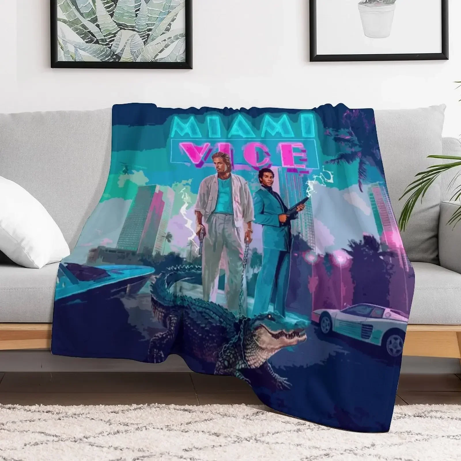 

Miami Vice Forever V1 Throw Blanket Warm Baby Blankets