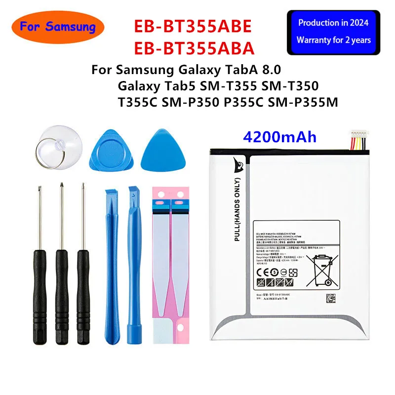 

Brand New Tablet EB-BT355ABE EB-BT355ABA Battery For Samsung Galaxy TabA 8.0 Galaxy Tab5 T355/C T350/P350 P355C/M +Tools