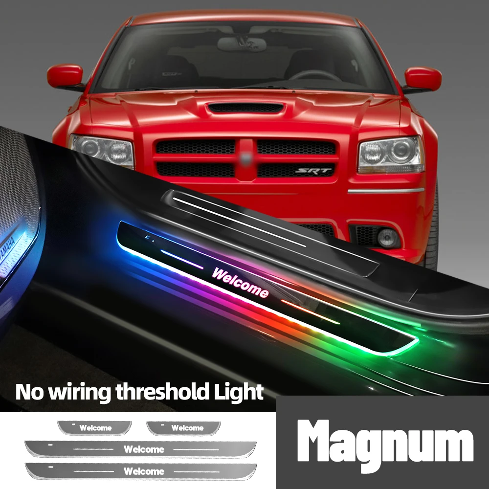 

For Dodge Magnum 2004-2008 2005 2006 2007 Car Door Sill Light Customized Logo LED Welcome Threshold Pedal Lamp Accessories