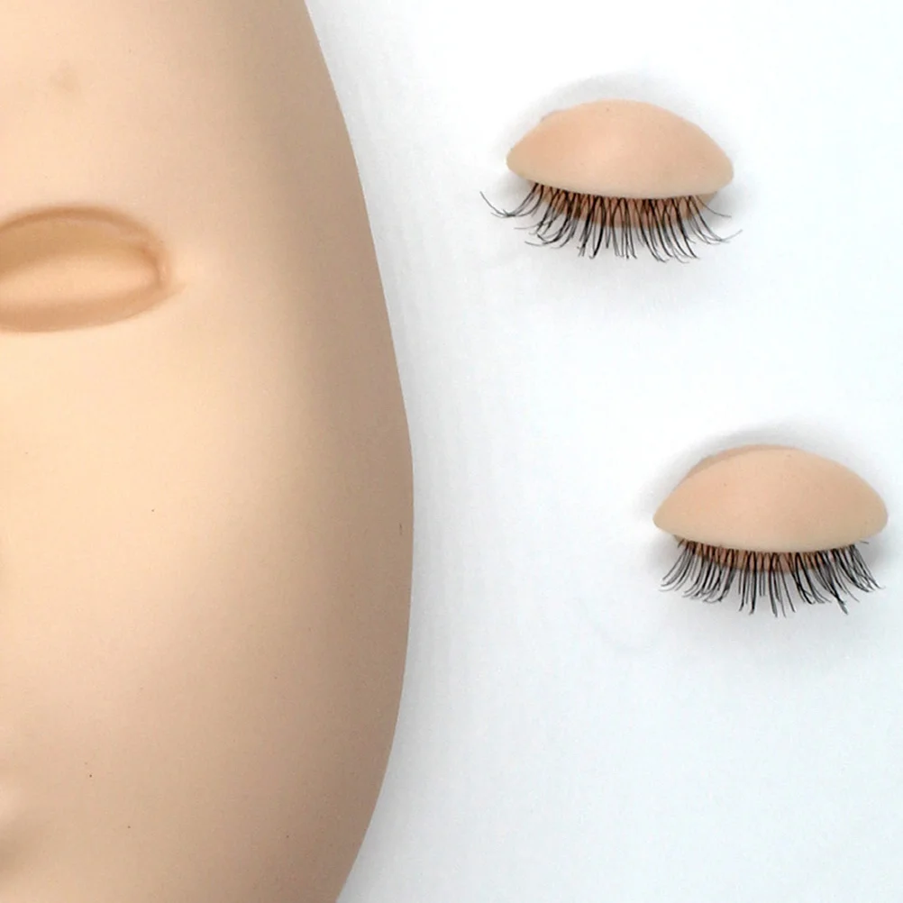 3 أزواج من الجفون البديلة المصنوعة من السيليكون، جفون رموش واقعية قابلة للإزالة لتدريب مكياج تمديد الرموش #4