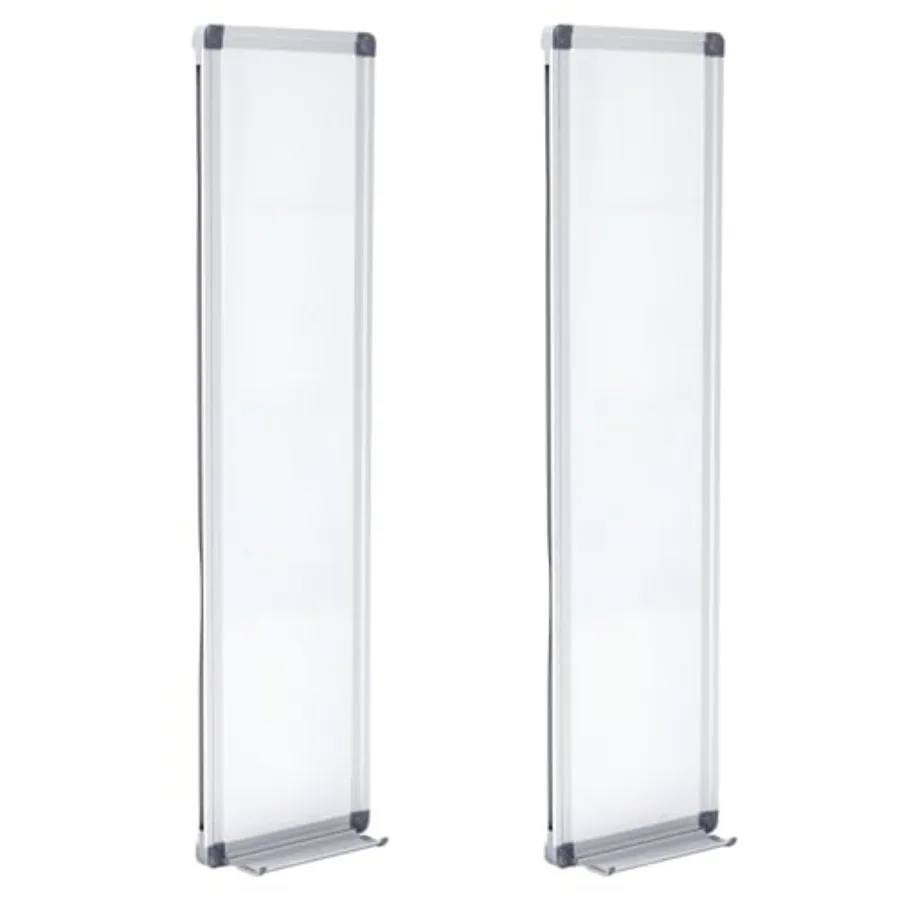 

2 Pcs Slim Skinny board with a Tray to Do List Portable Narrow Tall Dry Erase Board for Door Wall Mounted Aluminum Magnetic Boa