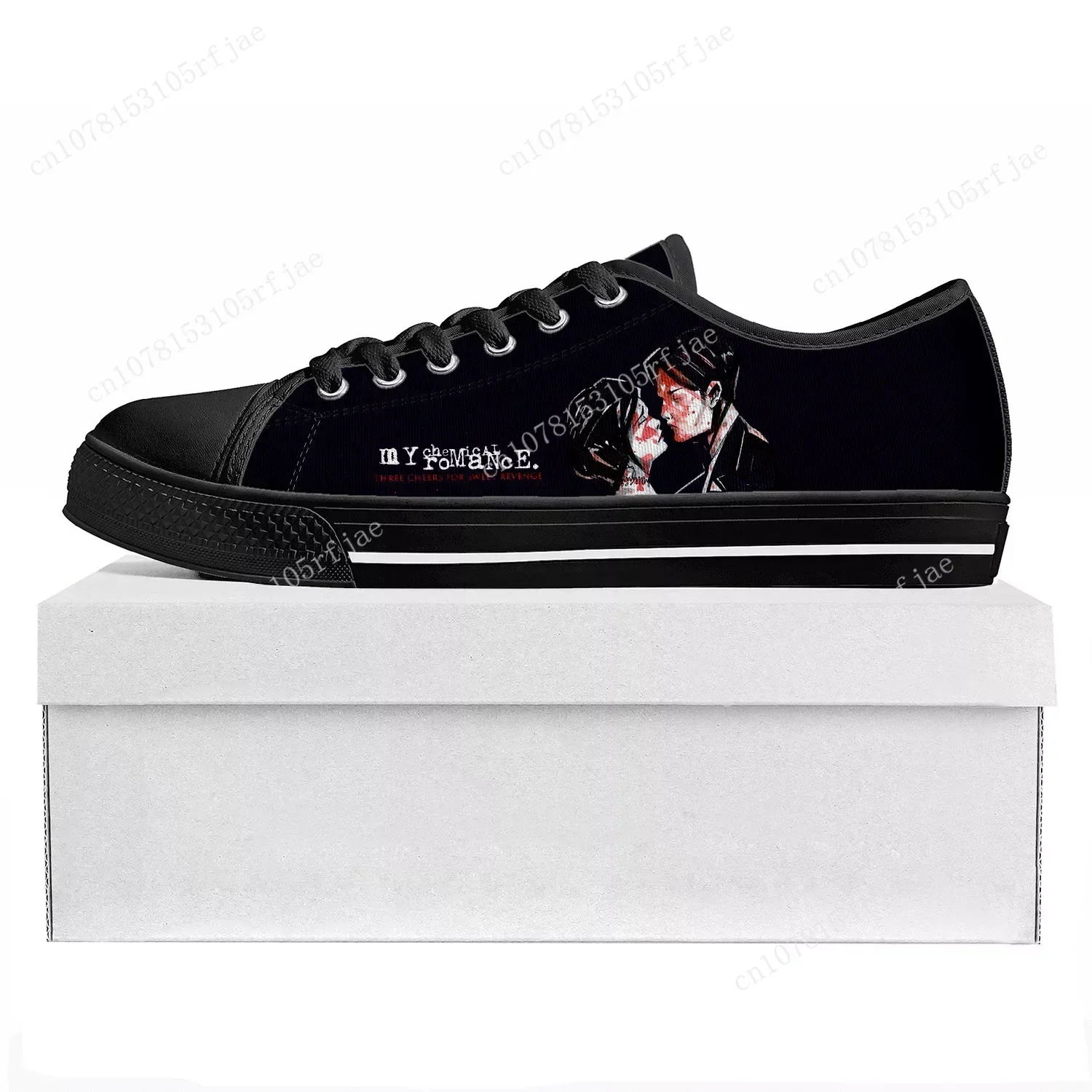 Romance Rock Band Chemical My Fashion Low Top High Quality Sneakers Mens Womens Teenager Canvas Sneaker Couple Shoes Custom Shoe