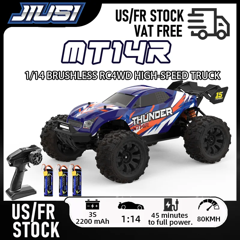 

JIUSI MT14R 1/14 RC Truck 4X4 Remote Control Car with 3S LiPo Battery - Christmas Gift - Local shipping from the US and EU