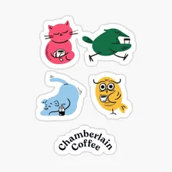 Emma Chamberlain Coffee Trending Sticker  10PCS Stickers for Cute Decorations Print Luggage Art Room Stickers Cartoon Decor