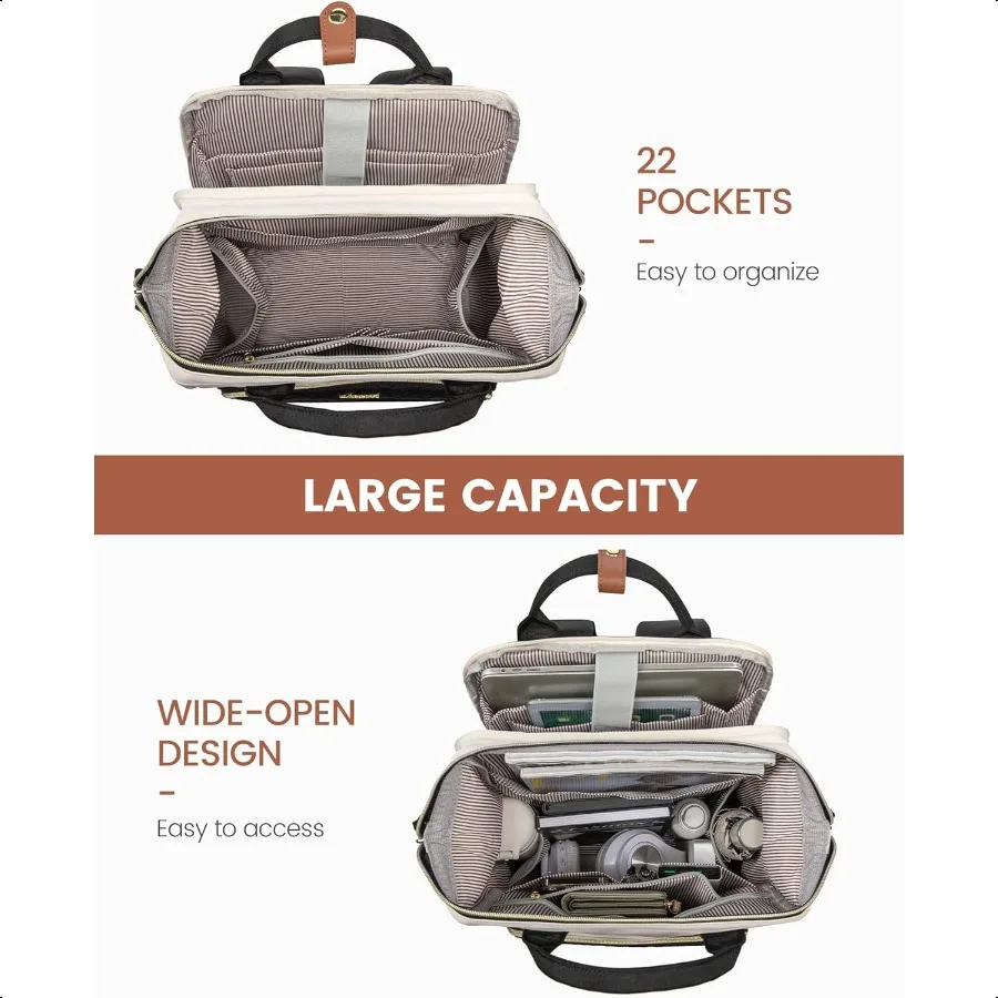 Mochila para laptop de 15,6 '' para mulheres mochila para computador de viagem