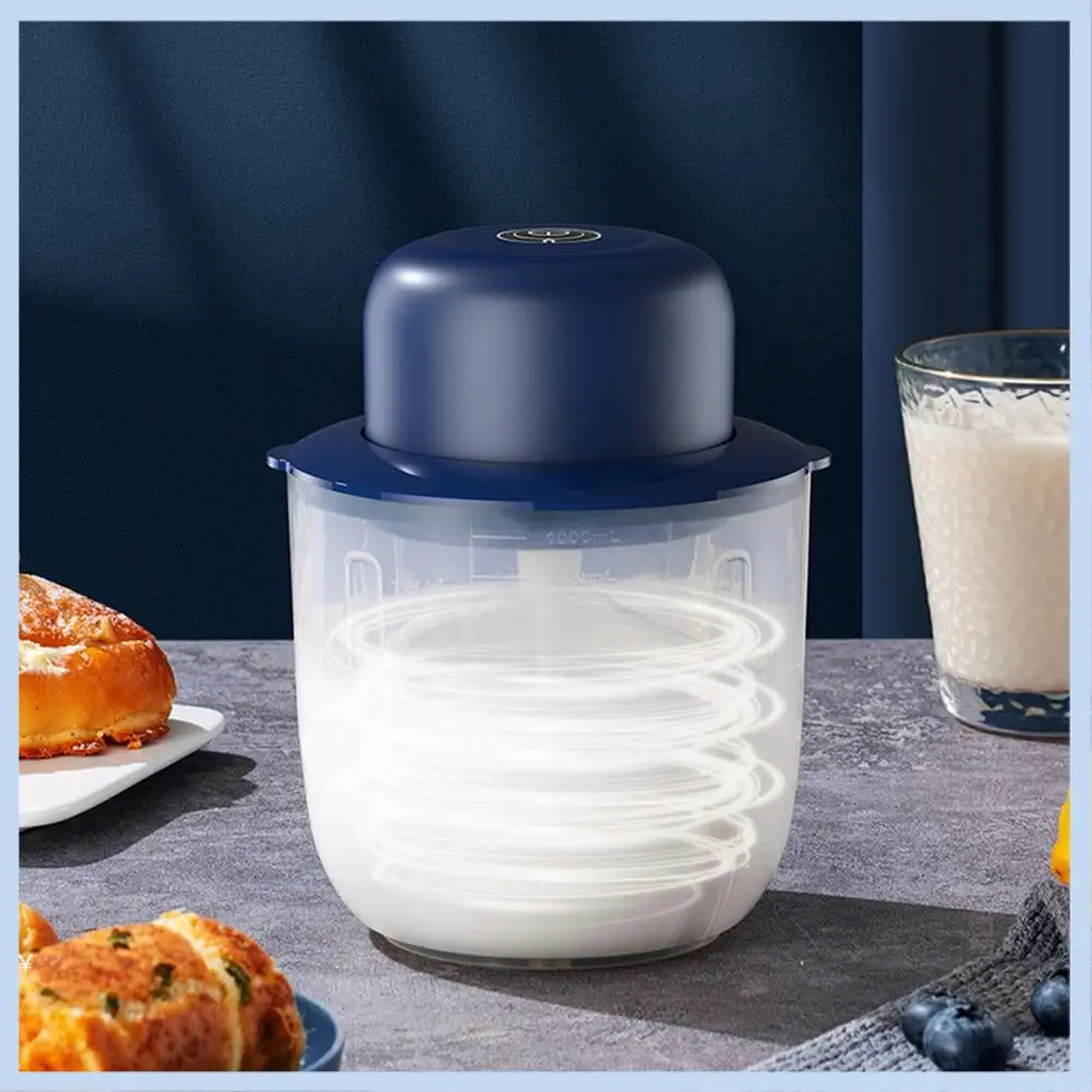 

MLGB-Wireless Electric Whisk Stand Mixer Electric Egg Beater Milk Cream Blender Automatic USB Charging,1000Ml