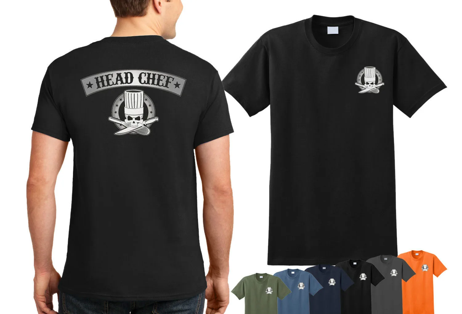 Head Chef Restaurant Logo Chef T-Shirt. Summer Cotton Short Sleeve O-Neck Mens T Shirt New S-3XL