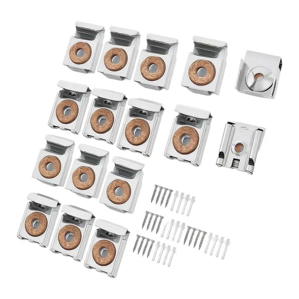 Stainless Steel Mirror Clips Designed for Glass Thickness Variability in Standard Bathroom Mirror Installations
