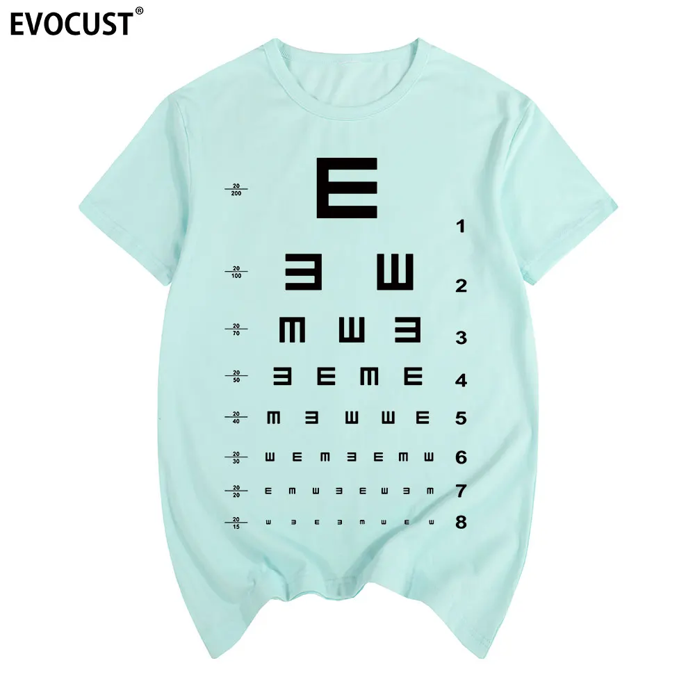 Eye Vision Chart Funny Optometrist Optometry Glasses T-shirt Cotton Men T shirt New TEE TSHIRT Womens unisex Fashion