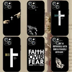 Verse of The Christian Bible Jesus Phone Case For Apple iPhone 15,14,13,12,11,XS,XR,X,8,7,Pro,Max,Plus,mini Silicone Black Cover