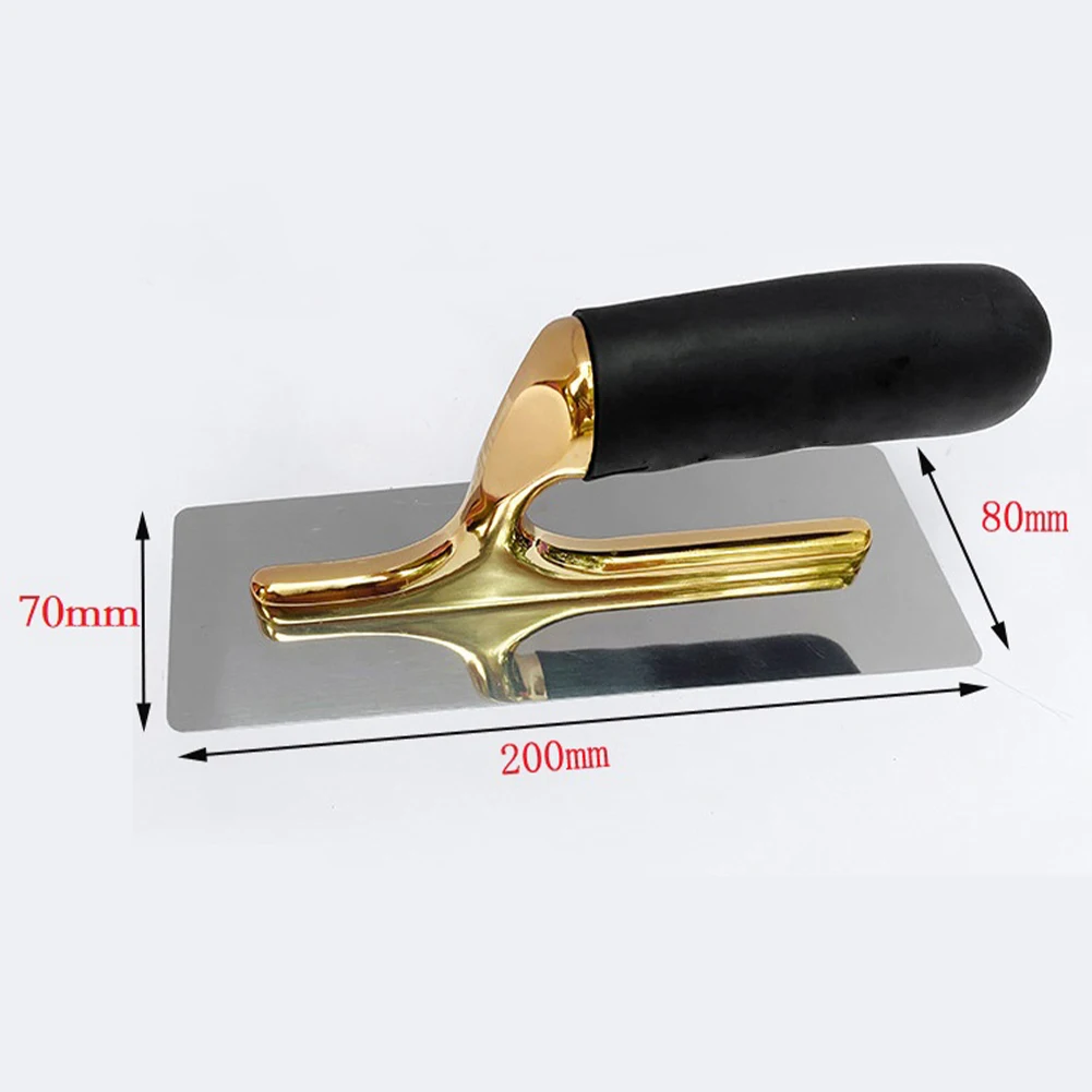 Stainless Steel Plaster Trowel Finishing Trowel Burnishing Trowel Black Rubber Handle Ergonomic Design For Stucco Concrete