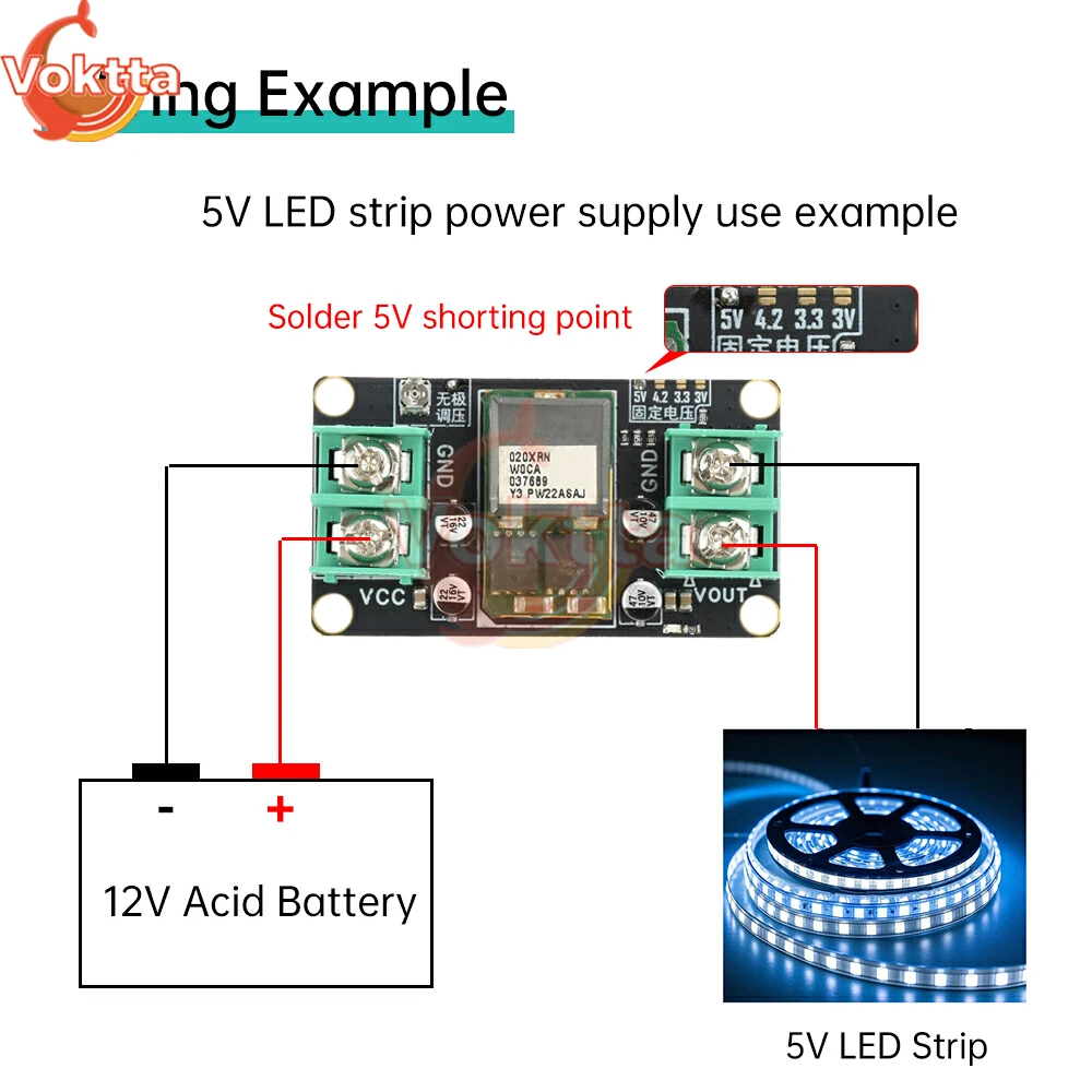Módulo buck step-down DC-DC dc 9-14v 20a regulador de tensão conversor módulo de fonte de alimentação 5v/4.2v/3.3v/3v infinitamente ajustável