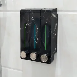 3pcs/set Liquid Soap Dispenser Wall Mount Bathroom Accessories Plastic Detergent Shampoo Dispensers Kitchen Cleaner Press Bottle