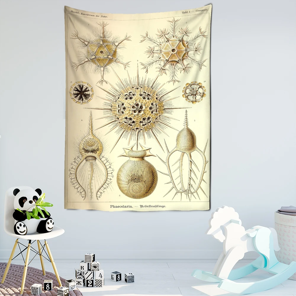 

Tapestry With Bizarre Patterns Of Flora And Fauna Starfish Home Textile Products Dormitory Bedroom Wall Hangings Decor