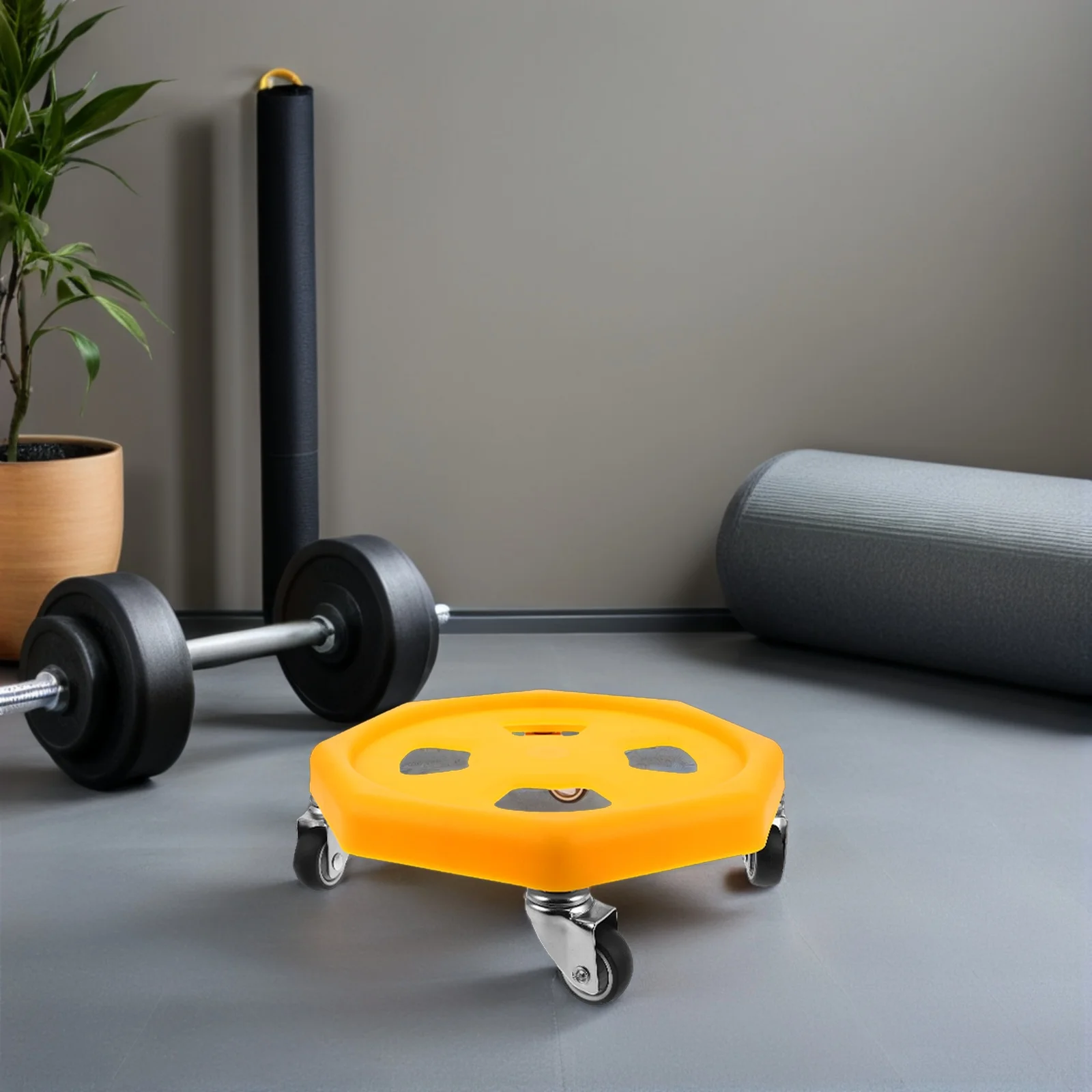 1 conjunto silencioso abdominal núcleo trainer portátil equipamentos de fitness durável discos treinamento força núcleo roda treinamento abdominal