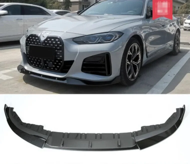 FOR BMW 4 Series G26 2021 2022 2023 RONT BUMPER SPOILER LIP SPLITTERS WIND KNFE KIT ABS PAINT CARBON