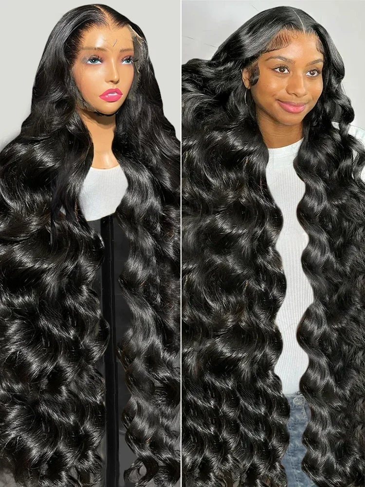 

40 46 Inch 220 Density Frontal Wig For Black Women Brazilian Body Wave Wigs Human Hair 5x5 Glueless Hair13x4 13x6 HD Front Wigs
