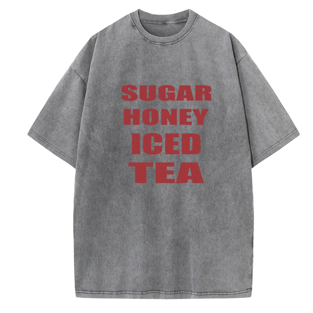 Latto Sugar Honey Iced Tea 2024 Harajuku Short Sleeve Cotton Summer Unisex O-Neck Music Fans Gift Shirts Printing Vintage