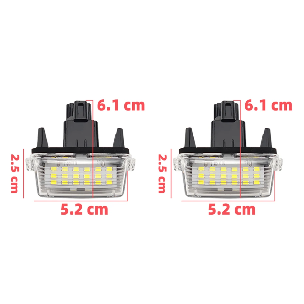 2pcs LED License Number Plate Light Lamp For Toyota Camry Corolla Prius Yaris Highland Avalon Auris Vios Esquire  EZ Noah Proace