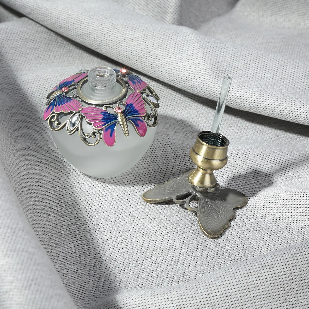 Bouteilles de Parfum Vintage de luxe de 40ml, huile essentielle de Parfum papillon en verre, recharge de Parfum rechargeable de dubaï, mini flacon compte-gouttes