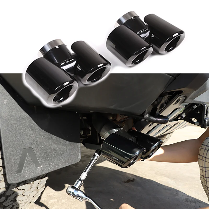 For INEOS Grenadier 2020-2024 Stainless Steel Car Exhaust Pipe Muffler Tail pipe Dual Outlet Tail Pipe Car Accessories