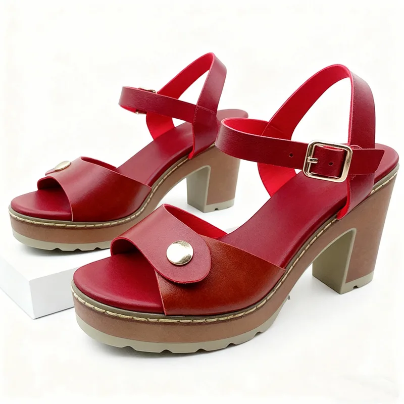 

Summer Open Toe Chunky Heel Sandals for Women Fashion Ankle Strap Platform Gladiator Sandals Comfortable Lightweight Beach Shoes