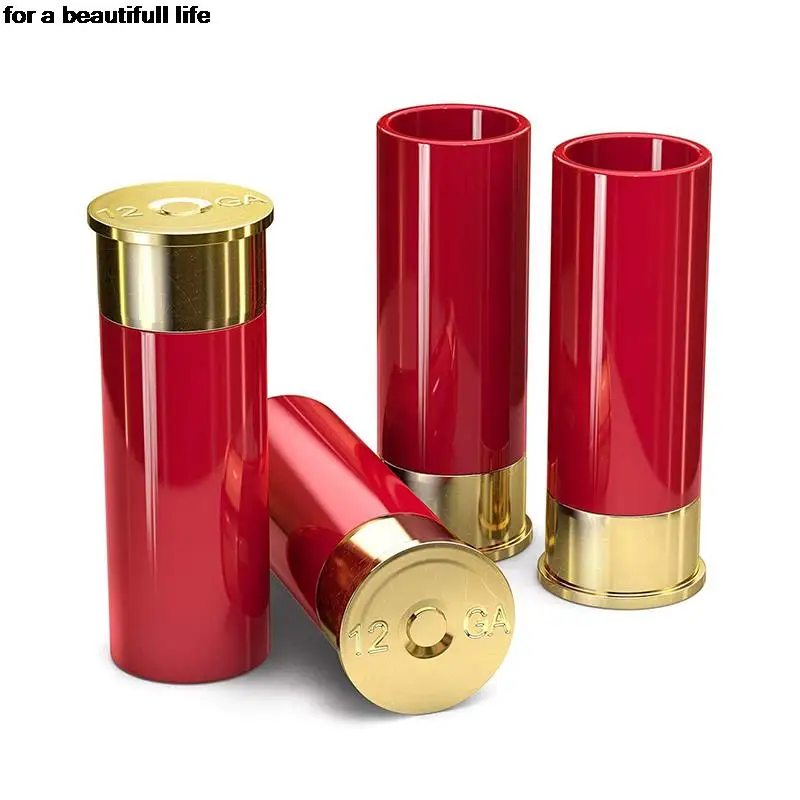 نظارات بلاستيكية النار مع شكل رصاصة بندقية ، درينكوير الإبداعية للمياه والنبيذ ، عالية الجودة ، 4 قطعة/المجموعة #2