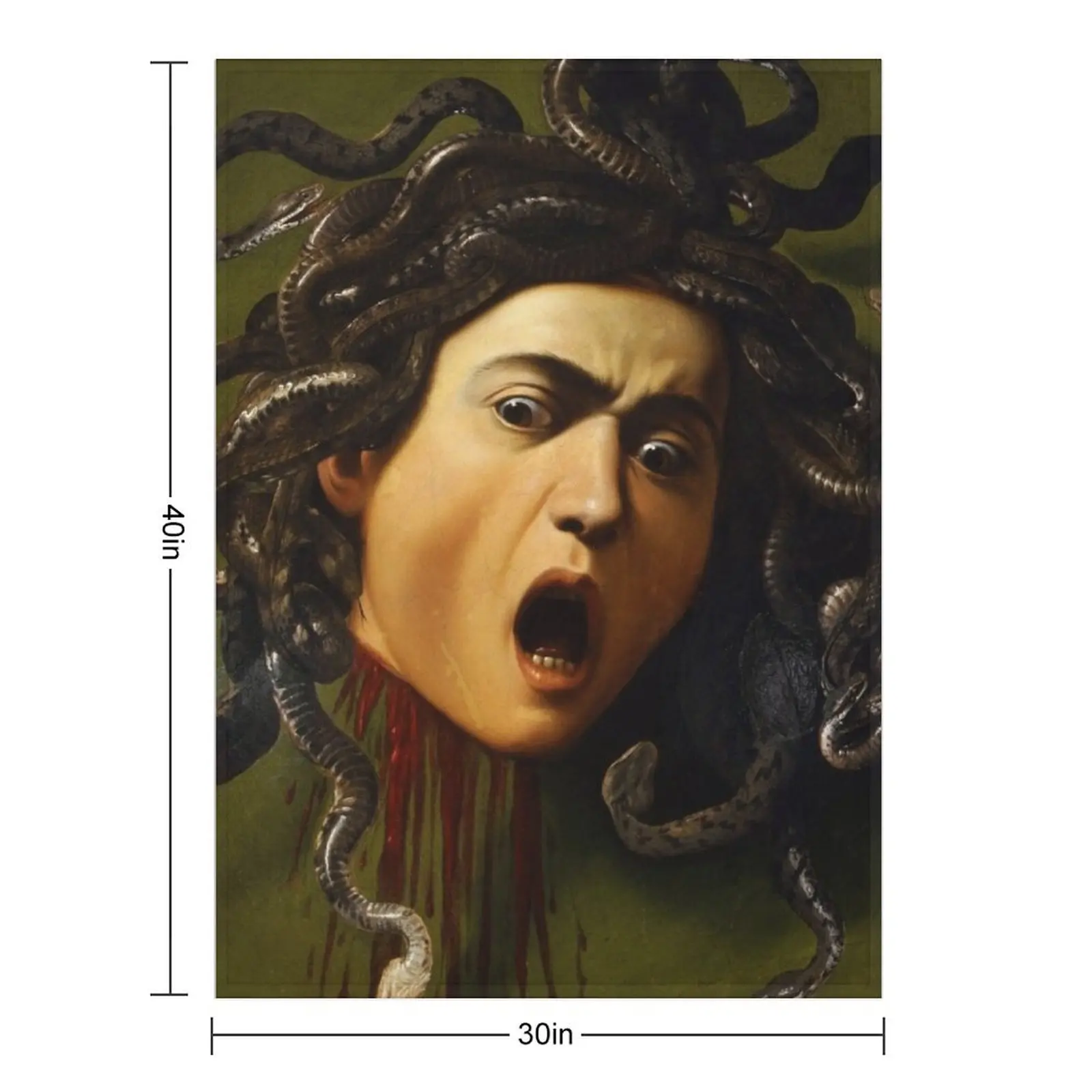Medusa Caravaggio 1598 Greek Mythology Art Throw Blanket cosplay anime Personalized Gift Loose For Baby Blankets
