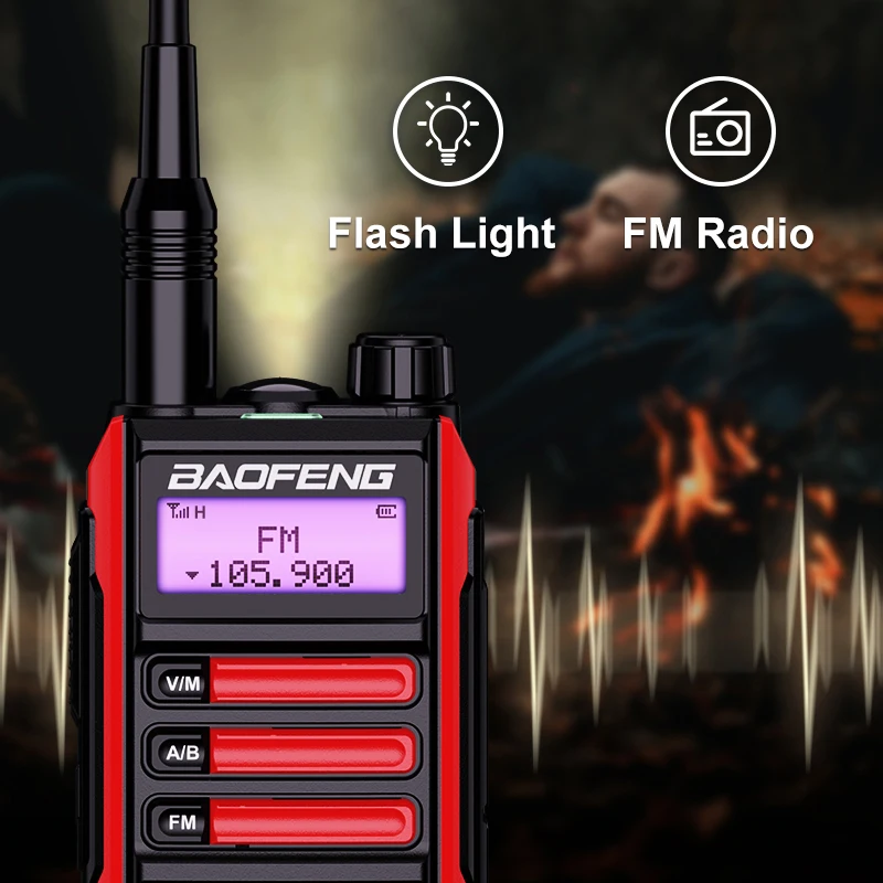 2023 BAOFENG UV16 Walkie Talkie High Power VHF UHF Dual Band Long Range Portable Transceiver Type-C Charger Waterproof Ham Radio