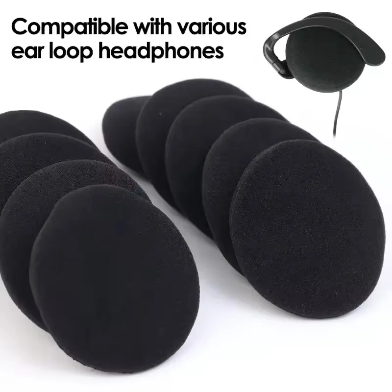 

30-10PCS Thickened Foam Ear Pads For Headphone Sponge Replacement Memory Foam Ear Pads 35/45/50/55/60mm Protective Sleeve 2025