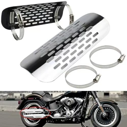 Motorcycle Exhaust Muffler Pipe Heat Shield Guard Protector Accessories Universal For Harley Honda Yamaha Custom