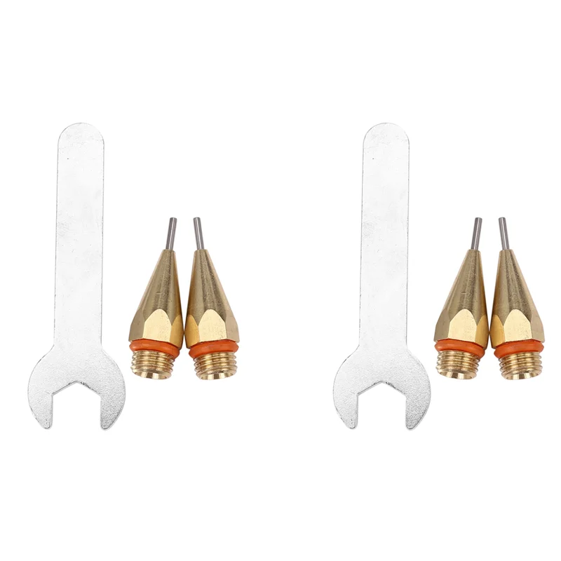 

AS94-4Pcs 1Mm Aperture Diameter Hot Melt Glue Nozzle 1.0X40mm Copper Nozzle With Nozzle Wrench Interchangeable Nozzle Parts