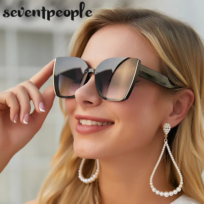 Oversized Cat Eye Sunglasses Women Big Frame 2026 Luxury  display picture 2
