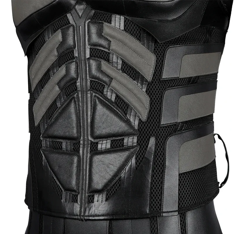 جودة عالية فيلم فارس الظلام الخفافيش تأثيري بروس واين خارقة معركة طقم ملابس رجل سترة عباءة قناع هالوين كرنفال