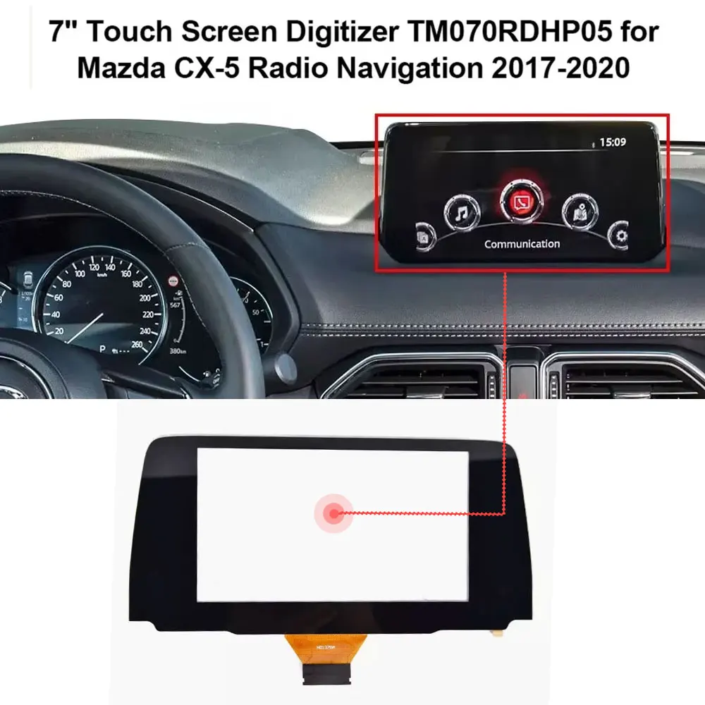 

7" Touch Screen Digitizer TM070RDHP05 for Mazda CX-5 CX-8 Radio Navigation