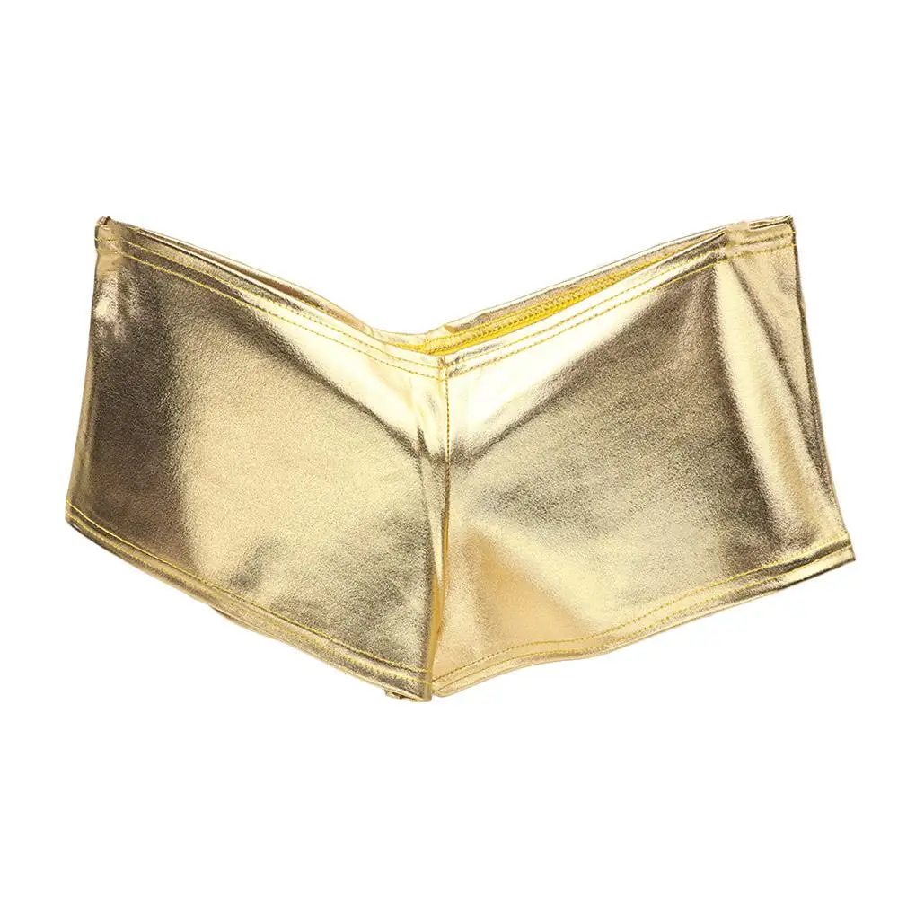 Comfortable New Fashion Dancing Briefs Lingerie for Women PVC Leather Look Thongs Boxer Panties Underwear