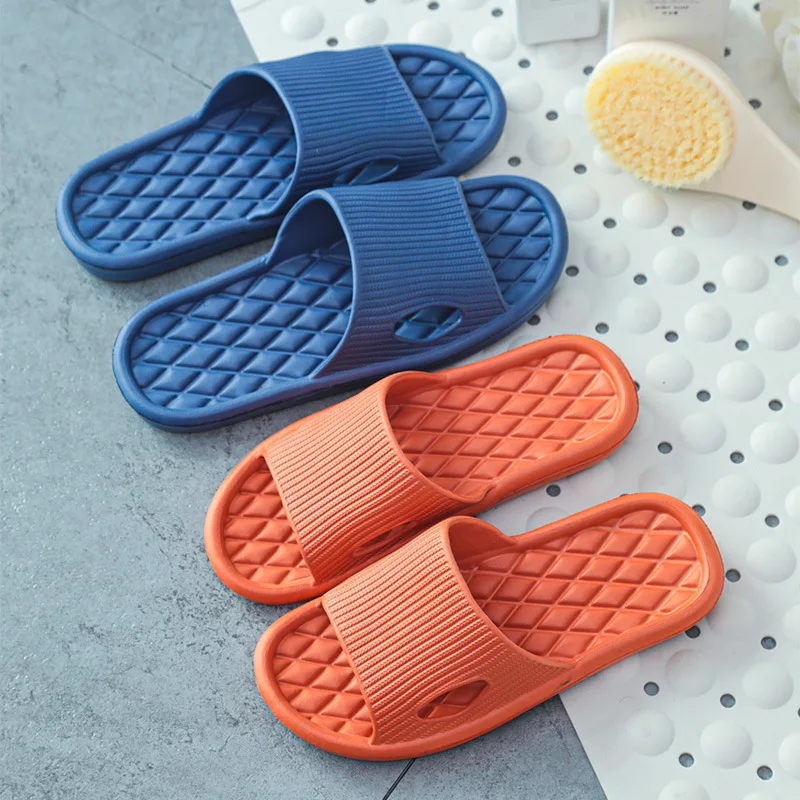 Home Slippers Women Men Couple Bathroom Slides Indoor Slippers Eva Soft Sole Comfortable Flip Flops Flat Shoes Sandals