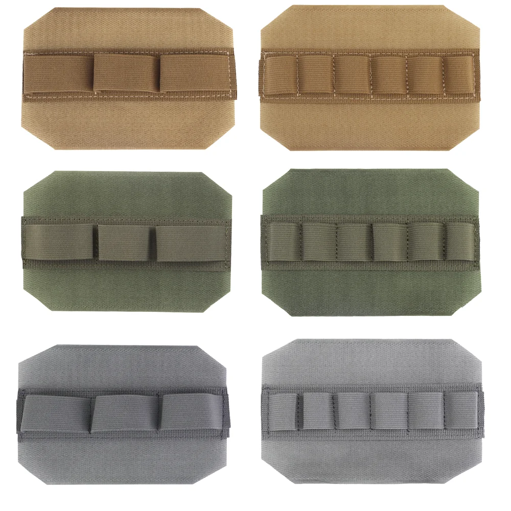 Portable Tactical Loop Panel Pouch Insert Organizer 6 Hole Bulk Bullet Elastic Holder Storage For MK34 Hunting Vest Fastener