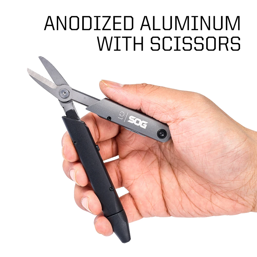 SOG 4 in 1 Baton Q1 Multitool Folding Scissors Portable EDC Small Tool Kit Set Pocket Cool Camping gear Multifunctional Tools