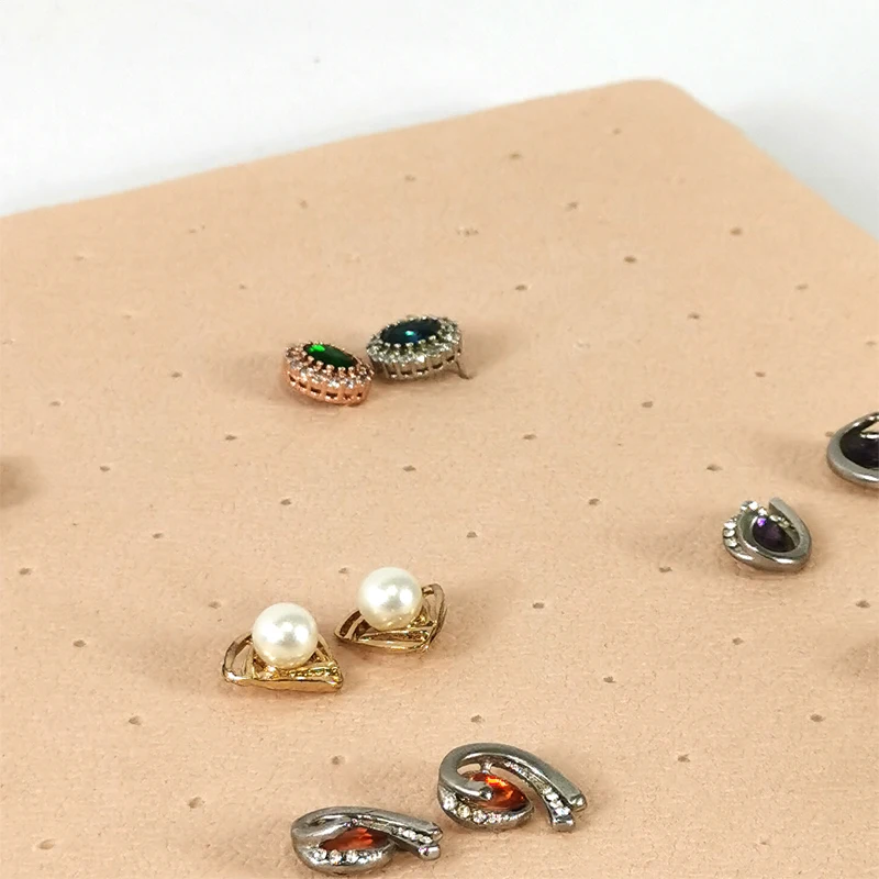 216 Holes Earrings Display Pad Studs Earrings Storage Jewelry Tray Inner Jewelry Box Insert Pad DIY Sponge Mat 33.5*22.5*1cm