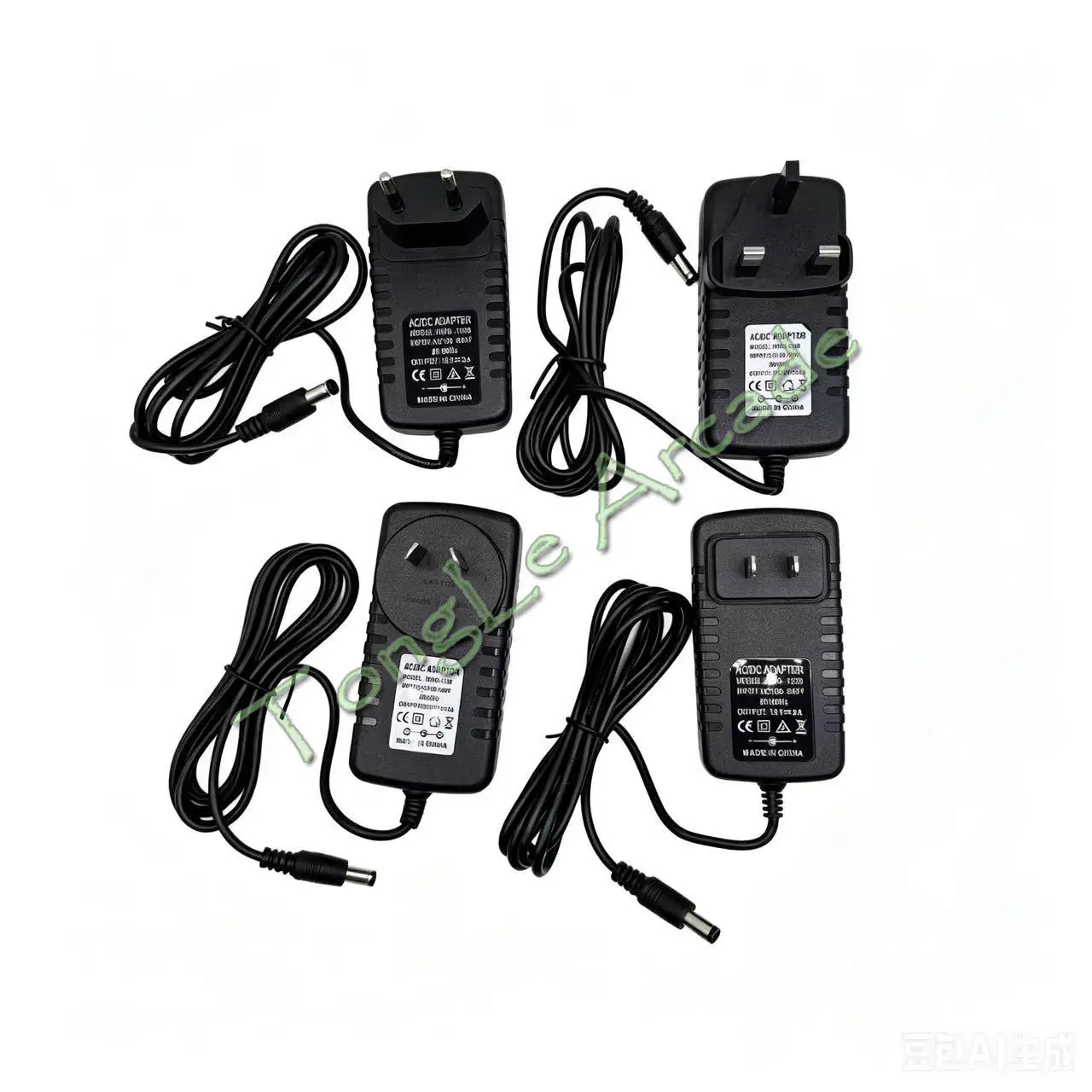 Power Adapter Transformer for Pandora Box Arcade Game Console and More, 240V AC to 12V DC, 2A, AU, US, UK, EU Plug Converter