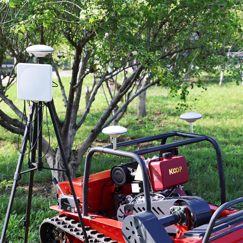 Customized Multi functional tracked lawn mower intelligent remote control weeding machine, garden flail mower