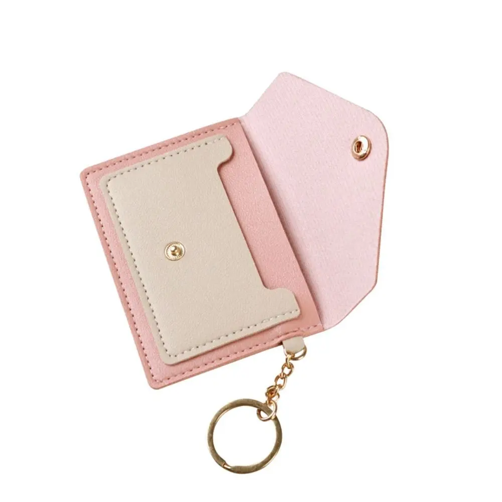 Fashion Slim Leather Wallet Business Credit Card Holder Short Purse Leather ID Card Holder Candy Color Coin Case