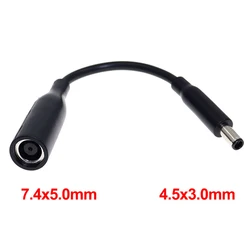 For Dell Laptop DC Power Charge Converter Adapter Cable Cord 7.4x5.0 female to 4.5x3.0 mm male Dropshipping short Cable