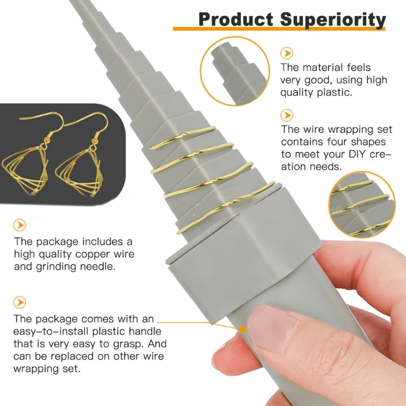 Varilla bobinado torre plástico, herramientas para hacer joyas, suministro fabricación cables, 4 Uds.