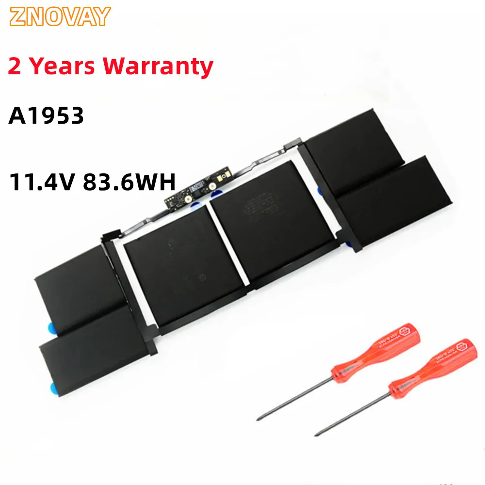 

ZNOVAY A1953 Laptop Battery for APPLE MacBook Pro 15" A1990 touchbar 2018 2019 EMC 3215 MC3359 MR962LL 11.42V 83.6Wh