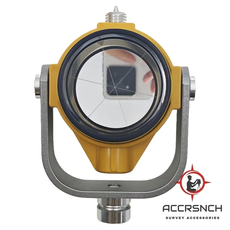 ACCR Simple Reflective Prism, Surveying Reflector for Japanese Total Station, Land Surveying Equipment, 5/8x11 Female Thread