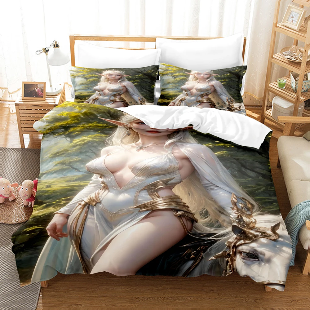

Sexy Elf Girl Bedding Set High-grade Duvet Cover Youth Bed Cover Set Comforter Bedding Sets Quilt Cover King/Queen Bedding Set